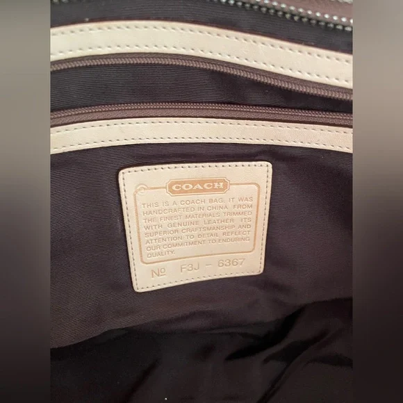 Coach, Y2K 2003 Hampton Leather, Suede, Canvas Satchel Bag, Red - Picture 6 of 17